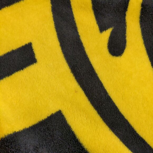 Cobra Kai TV Show Fleece Blanket Yellow Black Size 56x42 Big Logo - Picture 3 of 7